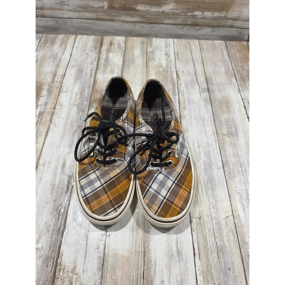 Vans Authentic Plaid Low Top Sneakers Men‎ 5 Women 6.5 Casual Lace Up Shoes